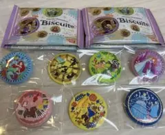 ディズニーキャラクター 刺繍缶バッジ つきビスケット２