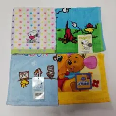[新品未使用]スヌーピー 　ハンカチ 　タオルハンカチ　4枚セット