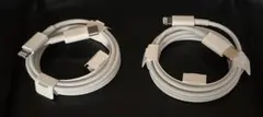 Apple純正 USB-C to Lightningケーブル 2本 ホワイト