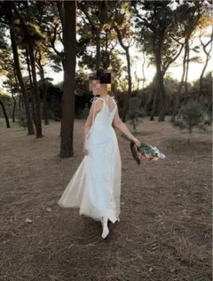 【美品】前撮りドレス/二次会/Aライン/白ドレス/ホワイト/パーティー