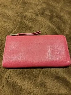 LONGCHAMP ピンク 長財布 L字ファスナー 大容量 ロンシャン