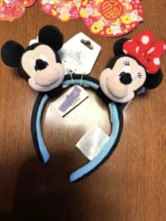 新品タグ付　未使用　♪上海ディズニー カスタムカチューシャ　ミッキー＆ミニー付