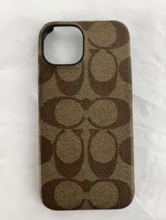 美品 COACH コーチ iPhone 15 スマホケース シグネチャー