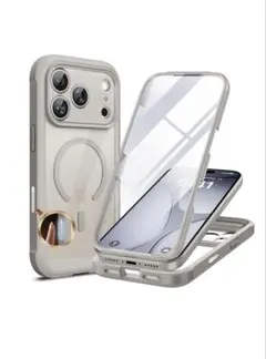 iPhone17pro ケース強化ガラス 360°全身バンパー保護ケース