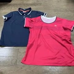 ellesse ポロシャツ ネイビー Tシャツ ピンク セット　テニス