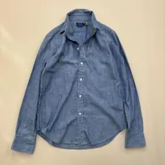 美品✨ポロラルフローレン デニム シャツ 長袖 ポニー刺繍 Lサイズ