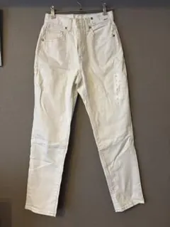 【新品】GU レディース デニムパンツ ホワイト S