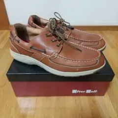 After Golf ブラウン レザー スニーカー