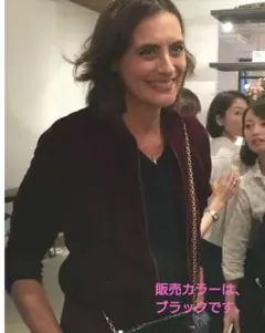 【新品・一部店舗・レア】ユニクロ　イネス　ベルベットブルゾン ブラック　Lサイズ