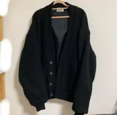 古着★ウール100% ニットカーディガン　L