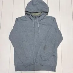 ☆UNIQLO☆ボアスウェットパーカー 裏ボア　フルジップ　綿　グレー　L