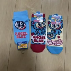 ANGEL BLUE キャラクターソックス 3足セット 22-24cm