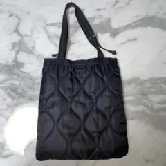 moussy キルティング トートバッグ リバーシブル ボア ブラック