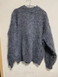 EMMA CLOTHES グレー シャギーニットセーター M