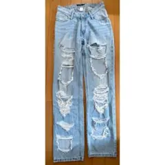 【即購入可能】EMODA クラッシュストレートデニム