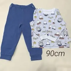 ミッフィー柄パジャマセット（青色）　ユニクロ　90cm