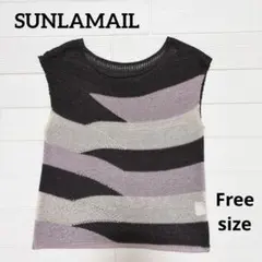 【値下げ】SUNLAMAIL メッシュ　ベスト　ノースリーブ レディース　ポリエ