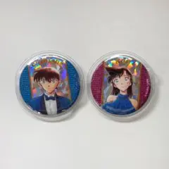 名探偵コナン コナン展 缶バッジ 工藤新一 毛利蘭