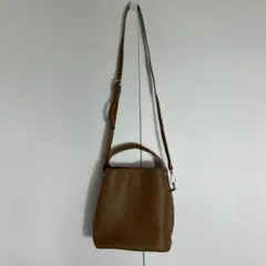 【プレゼントに♪】【未使用】ブラウン ハンドル付きショルダーバッグ