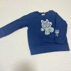 ネイビー ダダンダン トレーナー 長袖 100cm ばいきんまん