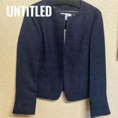 ノーカラージャケット ブラック＆キラキラUNTITLED2/M新品未使用タグ付き