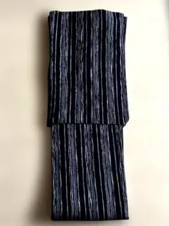 s*i様 綿麻 浴衣 夏着物 黒系 縞 浜松織物 - メルカリ