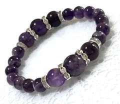 高級5A天然大玉アメジスト 厄除け　2月誕生石パワーストーンブレスレット