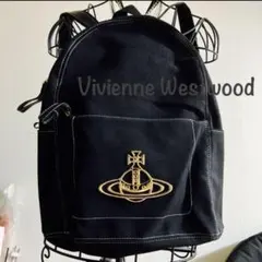 【新品】Vivienne Westwood リュック ブラック×ゴールド　オーブのサムネイル