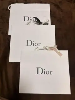 Dior ホワイトショップ袋 3セット　まとめ売り
