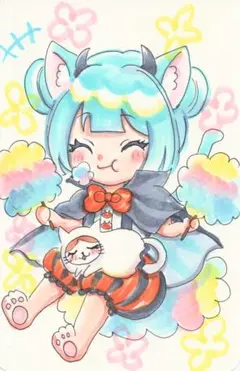 ♢オリキャラ♢ミィ♢手書きイラスト♢ハガキ