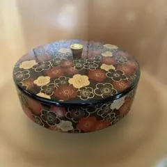 プラスチック製菓子器　蓋付き小物入れ　和風