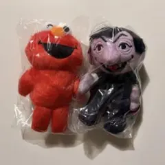 セサミストリートのぬいぐるみ2 エルモ カウント伯爵 2点セット