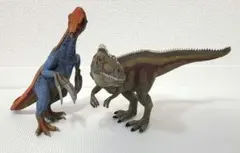 美品☆恐竜フィギュア☆シュライヒ☆2点セット　ギガノトサウルス　テリジノサウルスのサムネイル