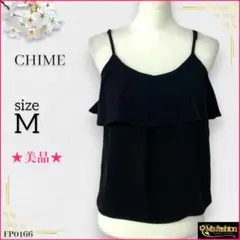 ✨️美品✨️チャイム【Mサイズ】レースデザイントップス ブラック ノースリーブ