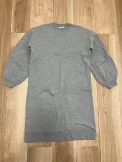 JEANASSIS グレー ニットワンピース膝丈