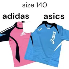 【asics】【adidas】子供半袖Tシャツ スポーツTシャツ ブルー ピンク