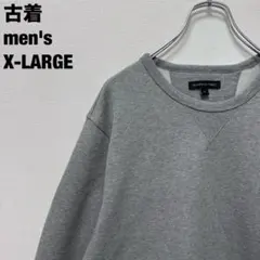古着 BANANA REPUBLIC スウェット 無地 定番 前V グレー XL