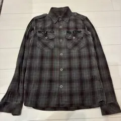 ヒステリックグラマー 長袖シャツ チェック ミリタリー y2k grunge