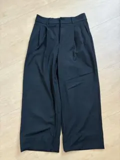 GU ブラック ワイドパンツ Lサイズ