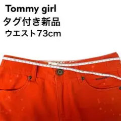 Tommy girl ショトパンツ　女パンツ　オレンジ