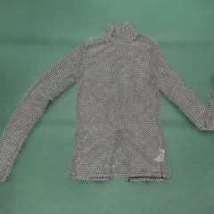 幾何学模様 ハイネック長袖トップス
