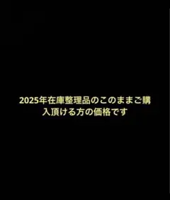 2025年在庫整理品