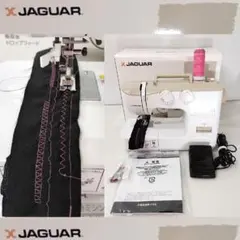 S265 ⭐ JAGUAR スーパー自動糸通し 電子ミシン FJ-900 11年製⭐ 動作確認済 ⭐ クリーニング済 ジャガー 電動ミシン KJM-1101/W