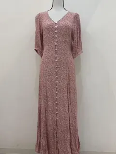 フラワープリント　ロングワンピース