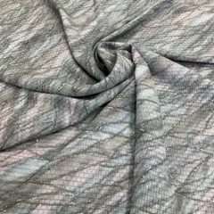 【格安生地】和柄・ちりめん・絞り柄生地・ブルー人魚柄・幅90 × 100