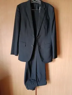 ブラックビジネススーツ シングルボタン