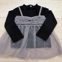 【Pupil House】90 ビスチェ チュール　チュニック　女の子　長袖