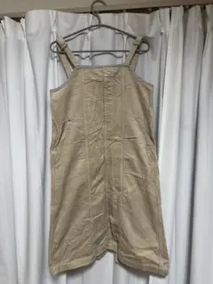 ベージュ コーデュロイ サロペット