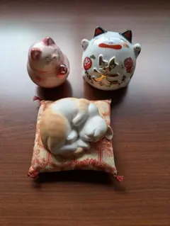 Precious Memory. inc.♦ 猫の陶磁器置物 他3点セット