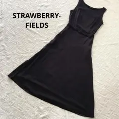 STRAWBERRY FIELDS ノースリーブロングワンピース ドット柄綺麗目のサムネイル